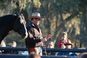 Pat Parelli teaches natural horsemanship training techniques